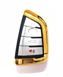 Carcasa cheie compatibil BMW smartkey 3+1 buton Golden/Silver 