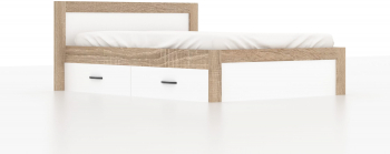 Pat RANGEEN 140x200 cm SUPORT DE SALTEA SI SERTARE INCLUSE PAL 18mm ALB / SONOMA by Fichi 