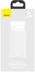 Powerbank Baseus 20000mAh 2xUSB USB-C 20W Alb 