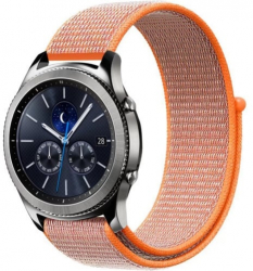 Curea ceas Smartwatch Samsung Galaxy Watch 4 Watch 4 Classic Gear S2 iUni 20 mm Soft Nylon Sport Electric Orange 