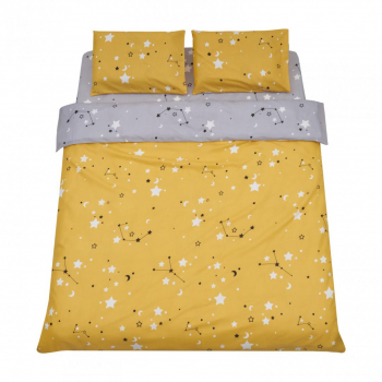 Lenjerie de pat pentru 2 persoane 4 piese microfibra Stars 