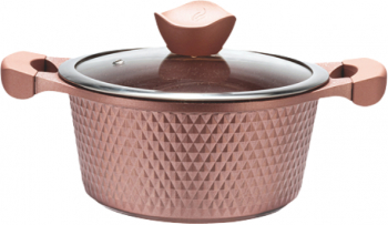Oala cu capac din fier Rose/Gold 24 cm 