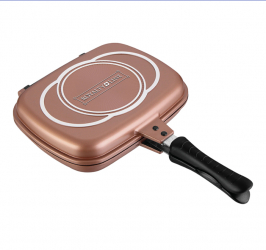 Tigaie grill dubla antiaderenta 32 cm gold 