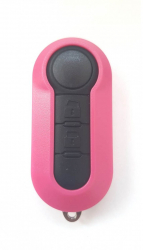 Carcasa cheie briceag pentru Fiat 2 butoane roz 