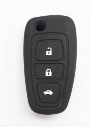 Husa cheie silicon pentru Ford 3 butoane negru 