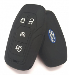 Husa silicon cheie pentru Ford 4 buc negru 