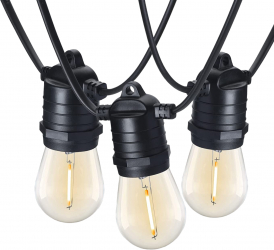 Ghirlanda luminoasa LED 15 m cu 15 becuri E27 S14 12 V 2700 K impermeabil IP65 Clasa de energie A+++