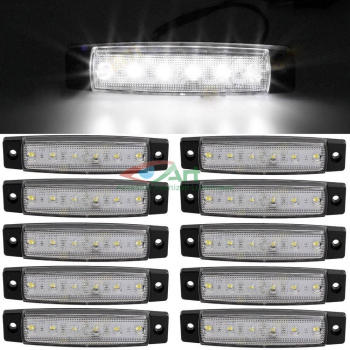 Lampa laterala 6 LED-uri Alba 12v 