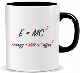 Cana personalizata pentru cafea EMC2 interior negru 