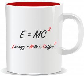 Cana personalizata pentru cafea EMC2 interior rosu 