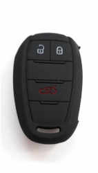 Husa silicon carcasa cheie compatibil Audi 3 butoane negru 