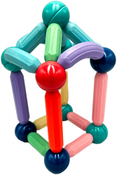 Set 25 de piese magnetice Puzzle de contructie educative Joc Montessori 