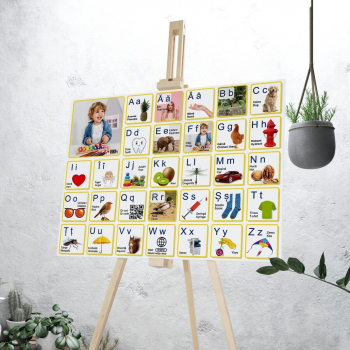 Abecedar personalizat cu fotografia Baietelului dim. 40x30 cm - ILIF307169 - 23h Events 