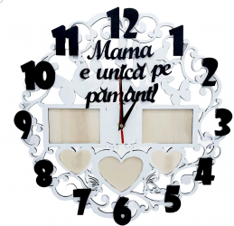 Ceas cadou pentru MAMA cu mesaj diam. 40 cm - FEIS301015 - 23h Events 