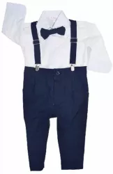 Costum elegant din 4 piese pentru baieti Colibri 070623-B-122 Bleumarin 