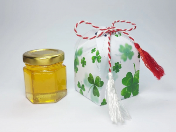 Martisor cu miere set 4 buc. handmade Trifoi cu 4 foi 50 gr/buc - DSBC202004 - 23h Events 