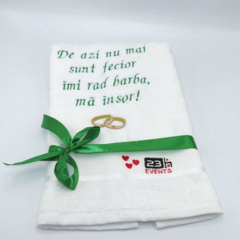 Prosop Mire & De azi nu mai sunt fecior imi rad barba ma insor& brodat dim. 90x50 cm - ILIF210042 - 23h Events 