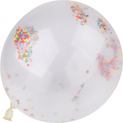 Set 10 baloane din latex cu bile colorate din polistiren Crisalida diametru 27 cm 