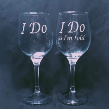 Set 2 pahare de vin personalizate prin gravura I Do - KLTM211011 - 23h Events