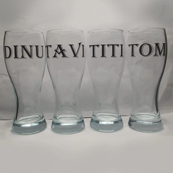 Set 4 pahare de bere personalizate prin gravura - KLTM211001 - 23h Events 