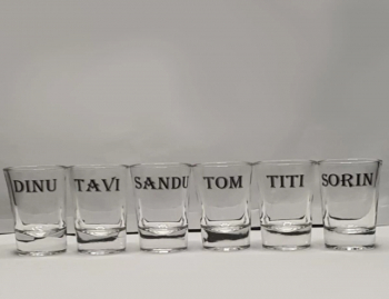 Set 6 pahare de shot personalizate prin gravura - KLTM211003 - 23h Events 
