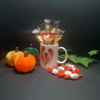 Set cadou Halloween - Ghost - cu cana ceramica si dulciuri - KLTM310001 - 23h Events 