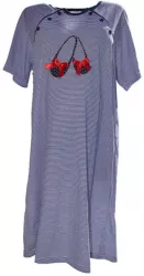 Camasa de noapte pentru alaptat Sevgi 3201B-2XL Bleumarin 
