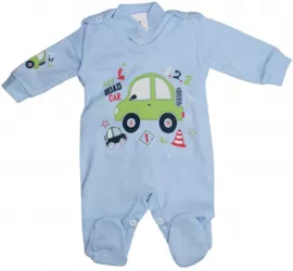 Compleu 2 piese salopeta si bluza pentru baieti GAMA 714079-A Albastru 