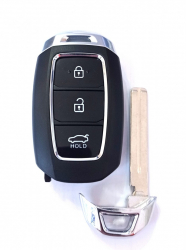 Carcasa cheie smartkey pentru Hyundai 3 butoane cu lamela taietaura pe mijloc 