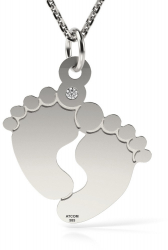 Colier din argint model Baby Feet 