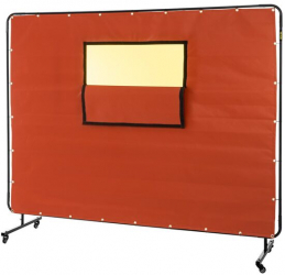 Cortina sudura impotriva scanteilor Vevor 183x244 cm cadru otel roti fereastra 