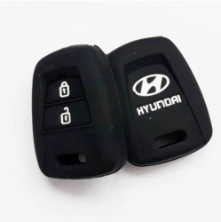 Husa silicon carcasa chei pentru Hyundai 2 butoane negru 