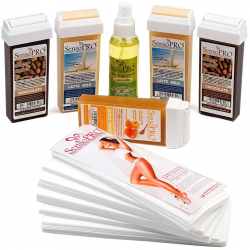 Kit epilare ceara consumabile 5 rezerve ceara+benzi+ulei 