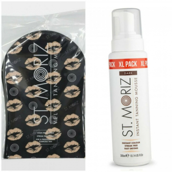 Set Autobronzare Profesionala St Moriz Spuma XL Dark + Manusa Aplicare 