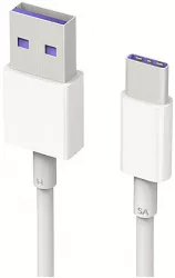 Cablu de date Huawei AP71 HL1289 USB la USB Type-C Alb 