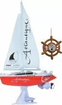 Barca RC cu telecomanda Atlantique/ Lungime 38 cm/ Inaltime 52 cm/ 2 canale/ 2 motoare/ 27 MHz/ 8+ 