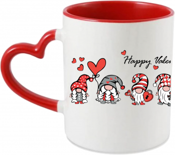 Cana personalizata pentru Valentines Day Happy Valentines Day cu pitici 