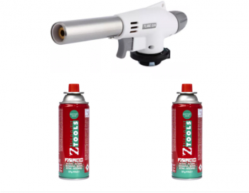 Pistol de Lipit Arzator Portabil si 2 doze Gaz 227g aprindere electrica