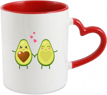 Cana personalizata pentru Valentines Day Avocado love