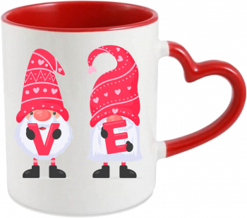 Cana personalizata pentru Valentines Day LOVE cu pitici 