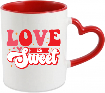 Cana personalizata pentru Valentines Day Love is sweet