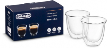 Set 2 pahare espresso Delonghi 2x60 ml pereti dublii