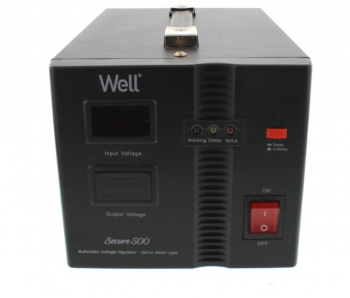Stabilizator automat de tensiune cu servo motor Secure 500VA Well Cod EAN 5948636032109 