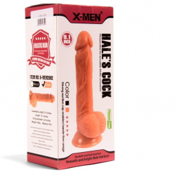 Dildo cu testicule - si ventuza X-Men Hale&rsquo s Cock culoarea Pielii lungime 23 cm diametru 4 cm 