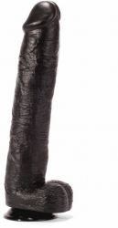 Dildo cu testicule - si ventuza X-Men Hunters Cock Negru lungime 43 cm diametru 7.5 cm 