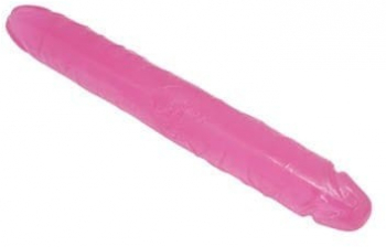 Dildo dublu X-Men Charmly Pliable Double Dong Roz lungime 33 cm diametru 4 cm 
