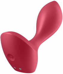 Dop Anal Backdoor Lover Satisfyer Rosu grosime 3.3 cm lungime 11.5 cm vibratii 
