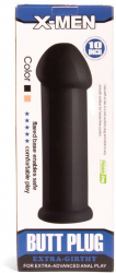 Dop Anal Butt Plug X-Men Negru grosime 6.5 cm lungime 25.4 cm cu ventuza 