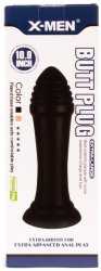 Dop Anal Butt Plug X-Men Negru grosime 7.6 cm lungime 27.7 cm cu ventuza