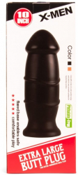 Dop Anal Butt Plug X-Men Negru grosime 9.3 cm lungime 25.4 cm cu ventuza 